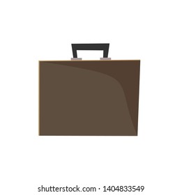 vector briefcase icon. business office suitcase isolated on white