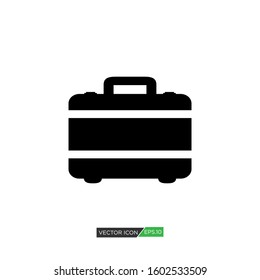 Vector briefcase icon illustration isolated on white background