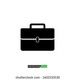 Vector briefcase icon illustration isolated on white background