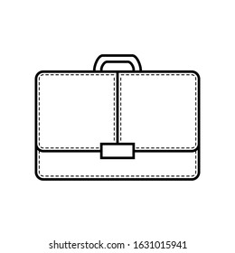 Vector briefcase icon on white background
