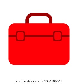 vector briefcase illustration, suitcase symbol - office portfolio isolated