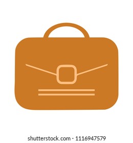 vector briefcase illustration, suitcase symbol - office portfolio isolated