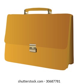 Vector briefcase isolated on the white background