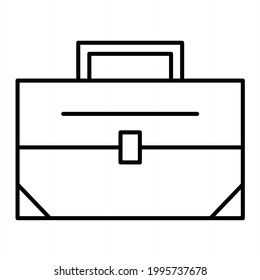 Diseño de icono de contorno de maletín de vídeo
