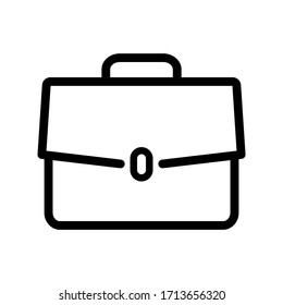 Icono de contorno de portafolios vectoriales para el diseño gráfico y de sitios web aislados en fondo blanco.