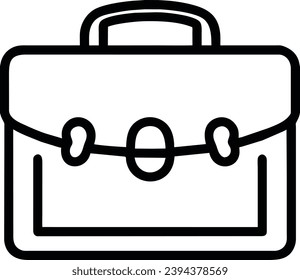 Vector briefcase solid line icon design
