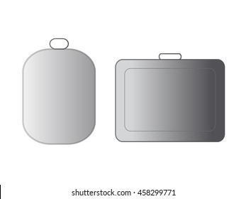 Vector briefcases on white background