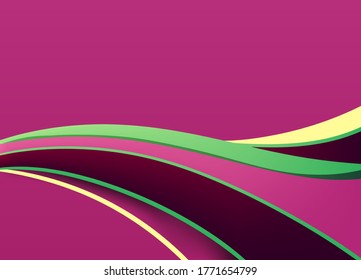 vector bright abstract background with colorful stripe casting shadow