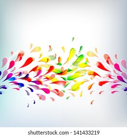 vector bright abstract background, splash of colors