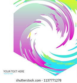 Vector - bright abstract colorful waves in geometric shape