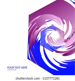 Vector - bright abstract colorful waves in geometric shape