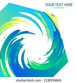 Vector - bright abstract colorful waves in geometric shape