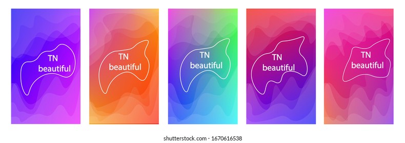 Vector. Bright background color. Modern screen vector design for a mobile app. Soft color gradients.