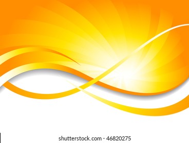 Vector bright background in yellow color; clip-art