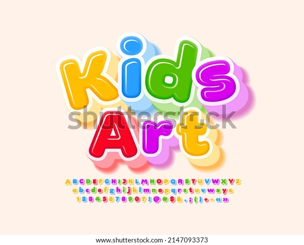 Vector Bright Banner Kids Art 3d Stock Vector (Royalty Free) 2147093373 ...