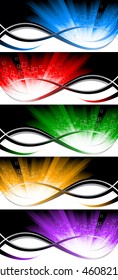 Vector bright banners; clip-art