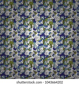 Vector. Bright birthday pattern on white, blue and black. Watercolor seamless pattern with cupcakes. Wrapping paper.