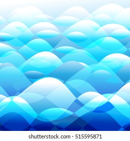 Vector bright blue background with abstract water