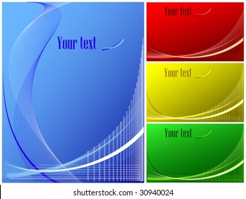 Vector of bright business card