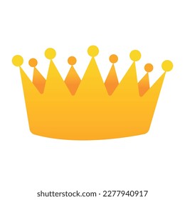 Vector bright cartoon image of the crown. The concept of parties, festivals and fun. A colorful element for your design.