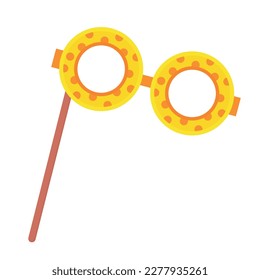 Vector bright cartoon image of a masquerade mask. The concept of parties, festivals and fun. A colorful element for your design.