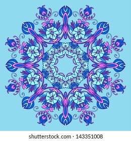 Vector Bright Circle Background with many details