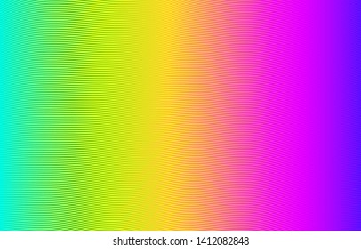 Vector bright color illustration. Abstract pattern background with lines gradient texture for minimal dynamic cover design. Blue, pink, yellow, green placard, poster, template. Cool trendy background.
