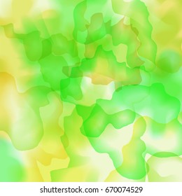 vector bright colored watercolor background - green and yellow