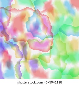 vector bright colored watercolor background - rainbow colors