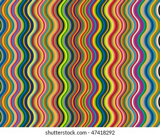 Vector bright and colorful background made of corrugated stripes