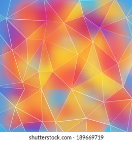 Vector bright colorful modern geometric background / Vector Illustration