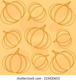 Vector bright colorful pattern with pumpkin. Vector illustration. Abstract pattern.