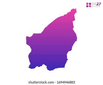 Vector bright colorful purple gradient of San Marino map on white background. Organized in layers for easy editing.