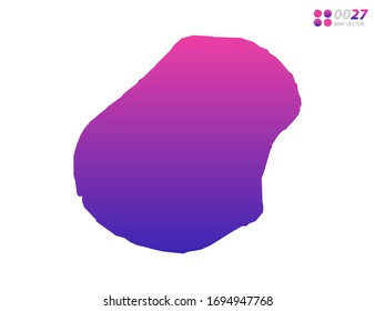 Vector bright colorful purple gradient of Nauru map on white background. Organized in layers for easy editing.
