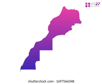 Vector bright colorful purple gradient of Sahara map on white background. Organized in layers for easy editing.