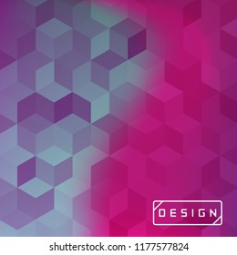 Vector bright geometric background. Design illustration with cuboid shape elements for banners, posters, ads, wallpapers and covers.