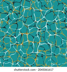 Vector bright geometric water like seamless pattern background. 