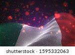 Vector bright glowing country flag of abstract dots. Italy