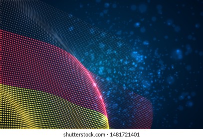 Vector bright glowing country flag of abstract dots. Germany