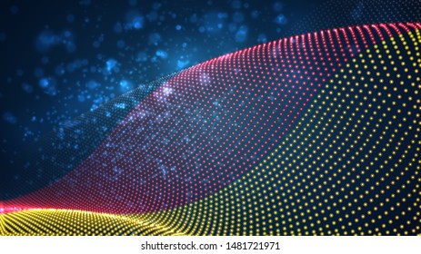 Vector bright glowing country flag of abstract dots. Germany