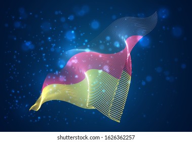 Vector bright glowing country flag of abstract dots. Germany