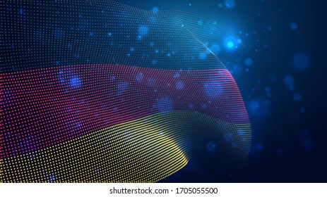 Vector bright glowing country flag of abstract dots. Germany