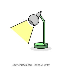Vector brillante brillante lámpara de pie