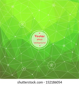 Vector bright green modern geometric background. Abstract background for design - vector illustration EPS10.