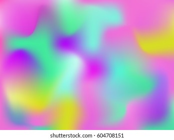 Vector bright holographic abstract background.Blur colorful pattern. Wallpaper in hipster style
