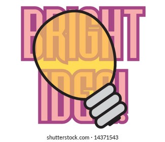 vector bright idea lightbulb