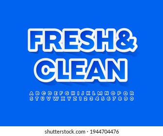 Vektor helles Logo Fresh und Clean.  Trendy stylish Font. Kreative Alphabet-Buchstaben und -Zahlen. 