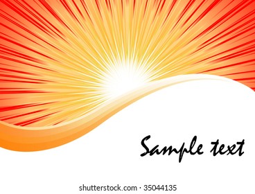 Vector bright orange background; clip-art