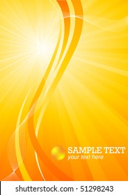 Vector bright orange background; clip-art