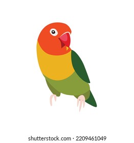 Vector bright parrot. exotic bird. Beautiful parrot. Ara.